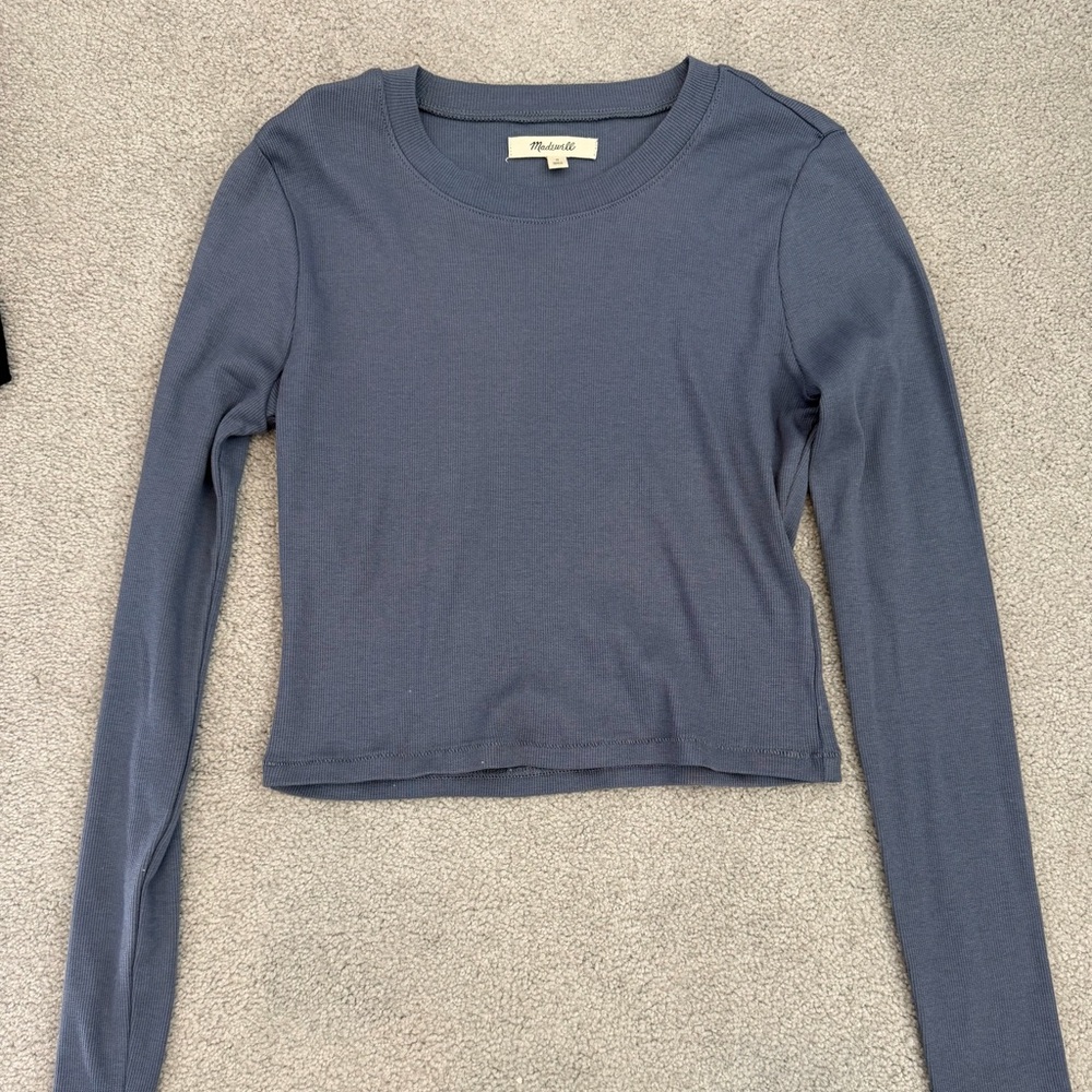 Madewell Slate Long Sleeve Top